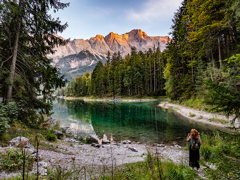 Alpenglühen am Eibsee
